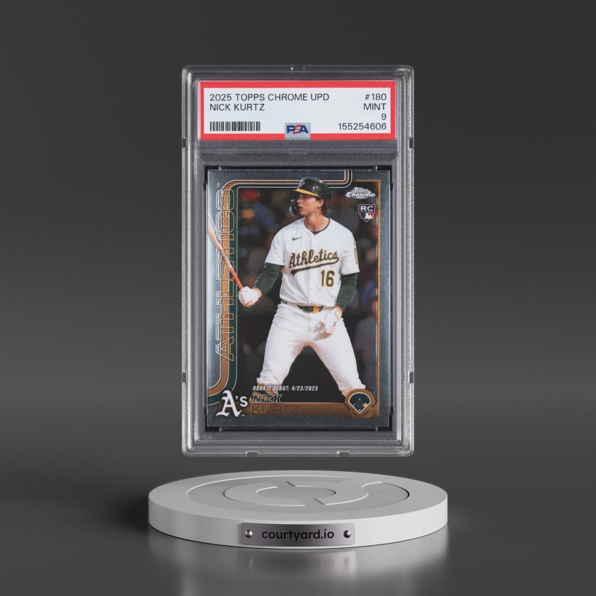 2025 Topps Chrome Update #180 Nick Kurtz (PSA 9 MINT)
