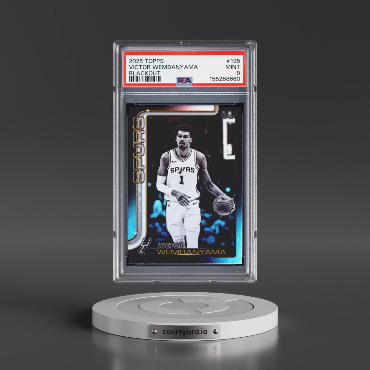 2025 Topps #195 Victor Wembanyama - Blackout (PSA 9 MINT)