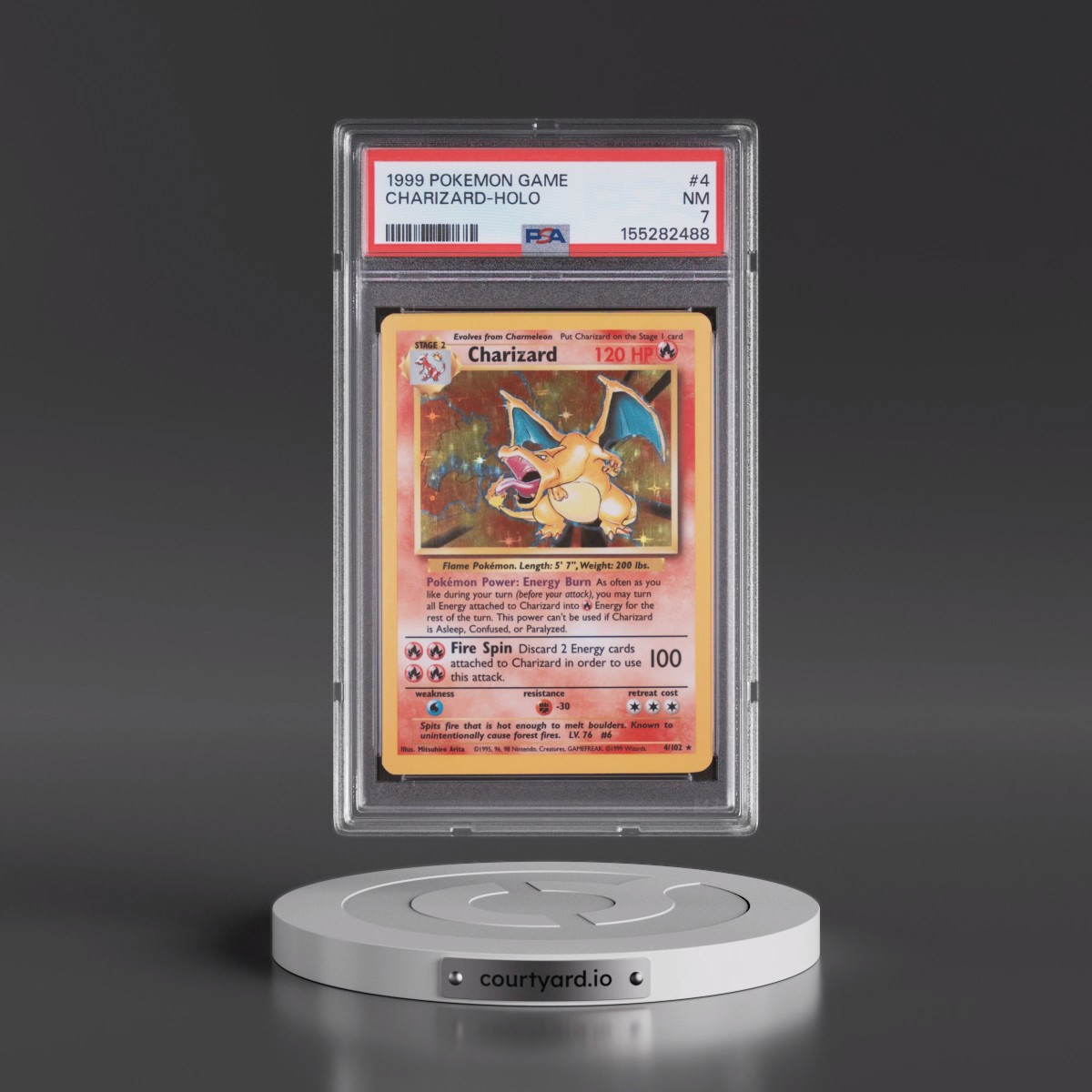 1999 Pokémon Game #4 Charizard - Holo (PSA 7 NM)
