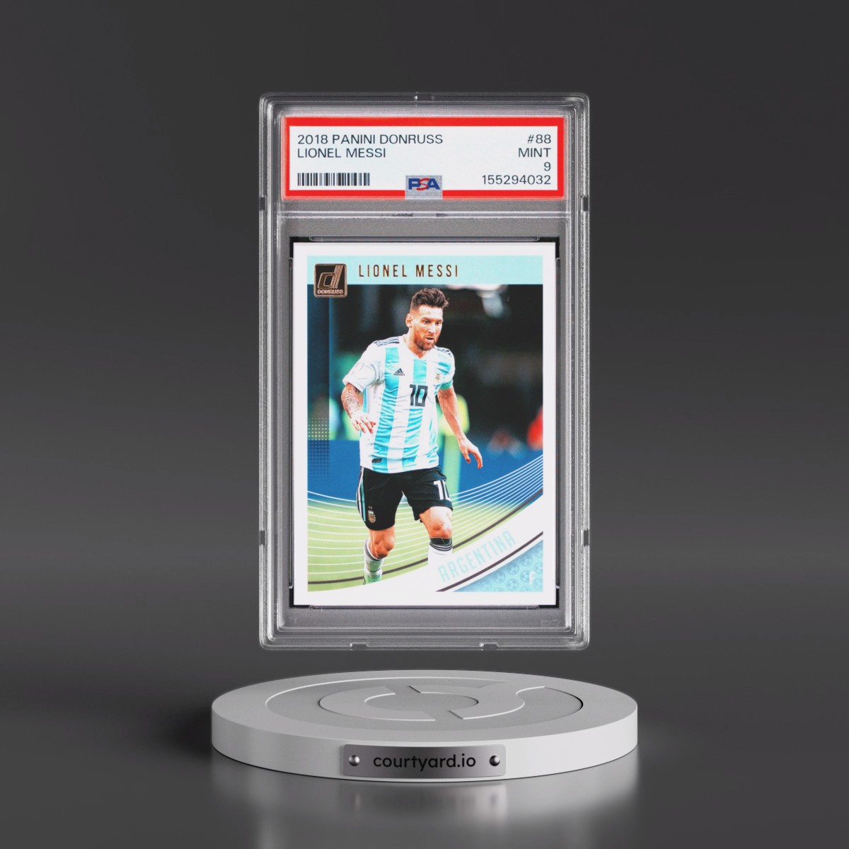 2018 Panini Donruss Lionel Messi #88 PSA 9