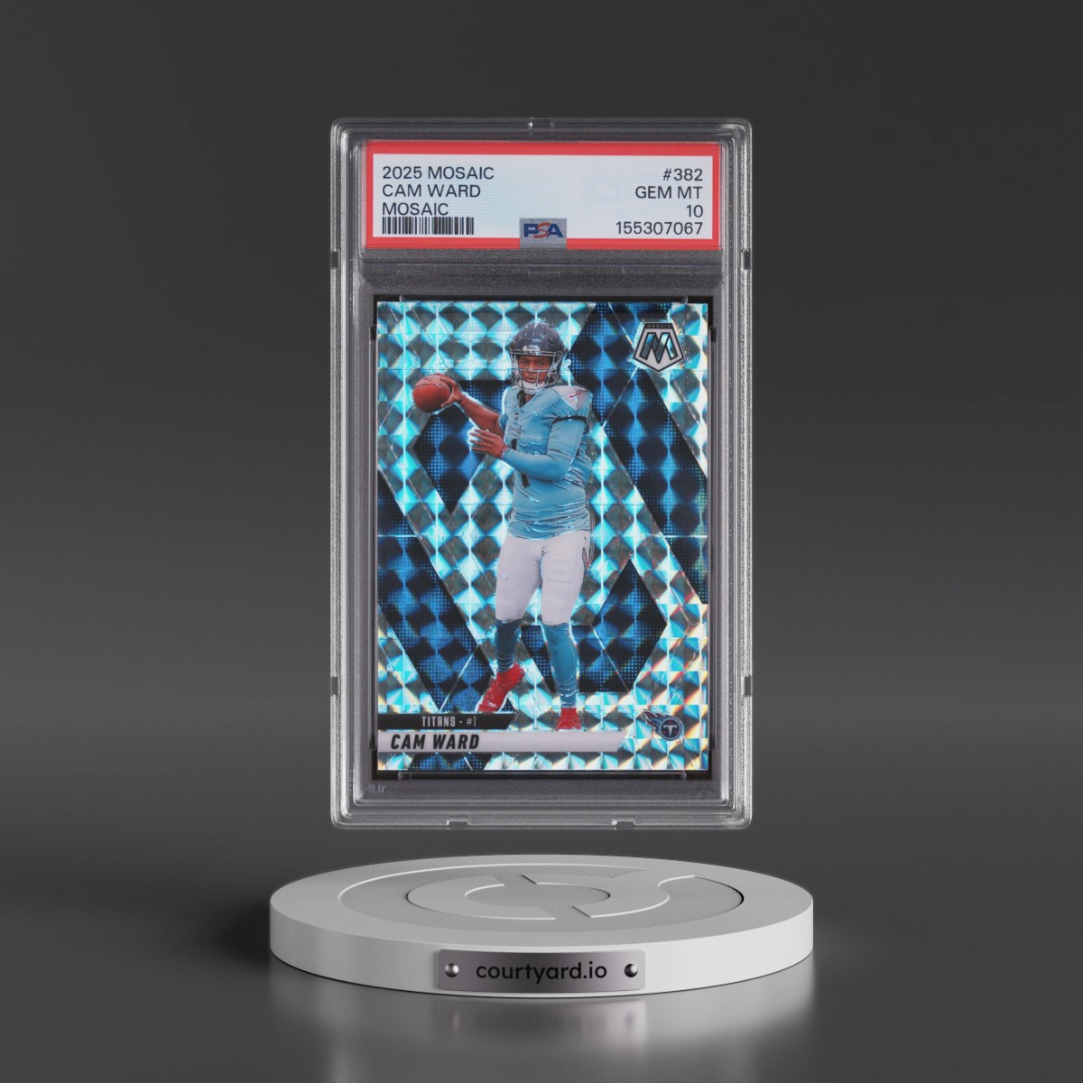 2025 Panini Mosaic #382 Cam Ward - Mosaic (PSA 10 GEM MINT)
