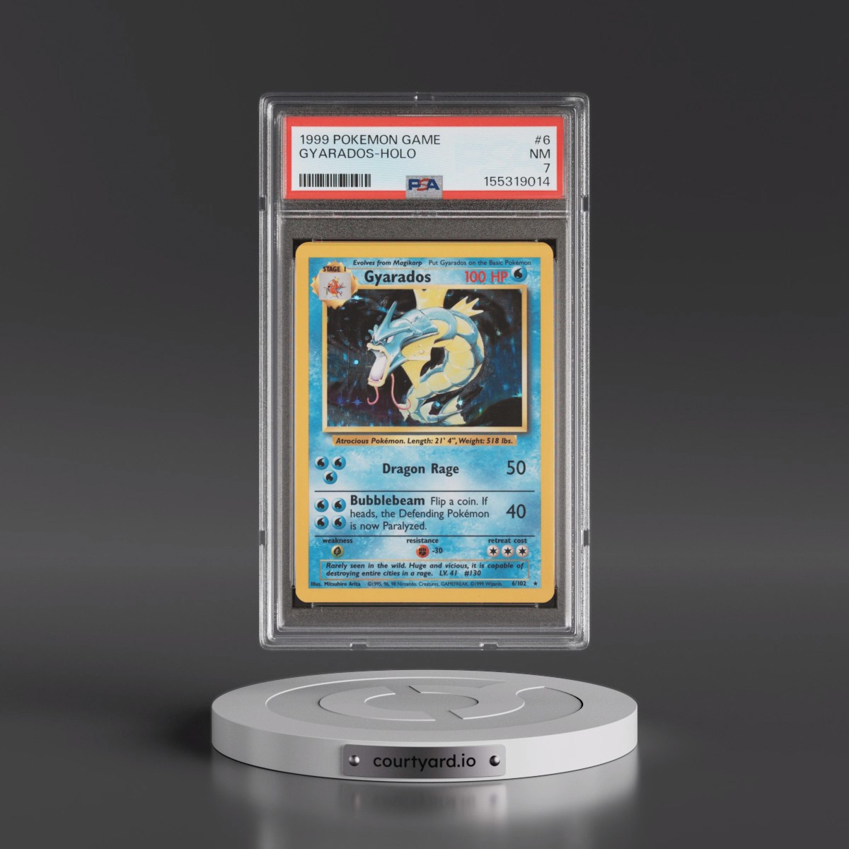 1999 Pokémon Game #6 Gyarados - Holo (PSA 7 NM)