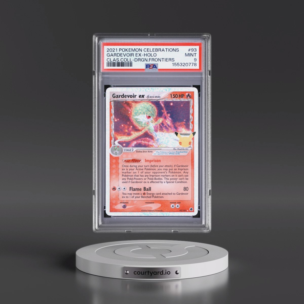 2021 Pokémon Celebrations Classic Collection #93 Gardevoir EX - Holo Holo (PSA 9 MINT)