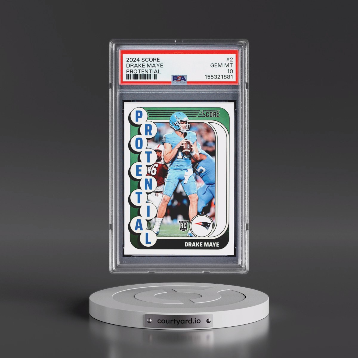 2024 Panini Score Protential #2 Drake Maye (PSA 10 GEM MINT)