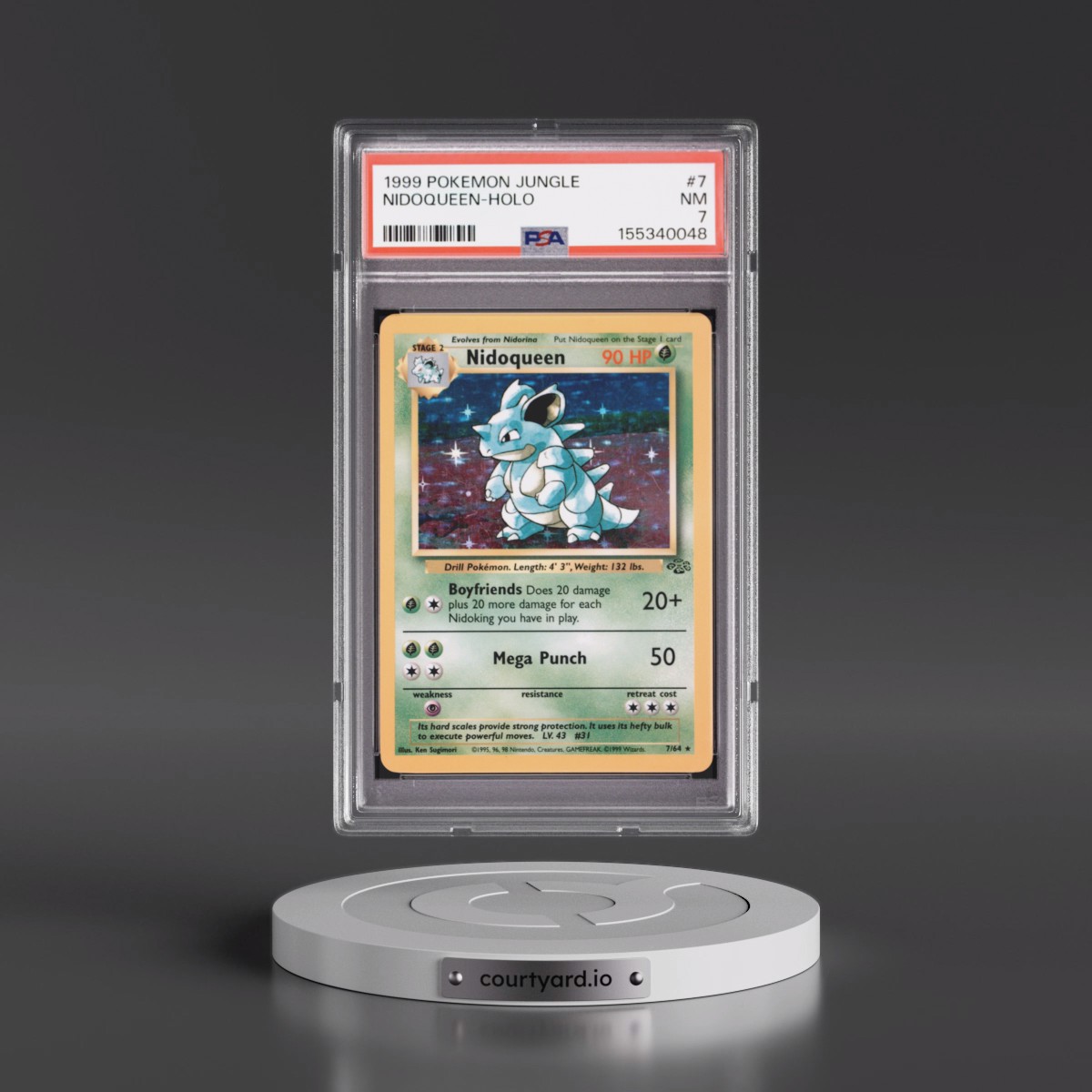 1999 Pokémon Jungle #7 Nidoqueen - Holo (PSA 7 NM)