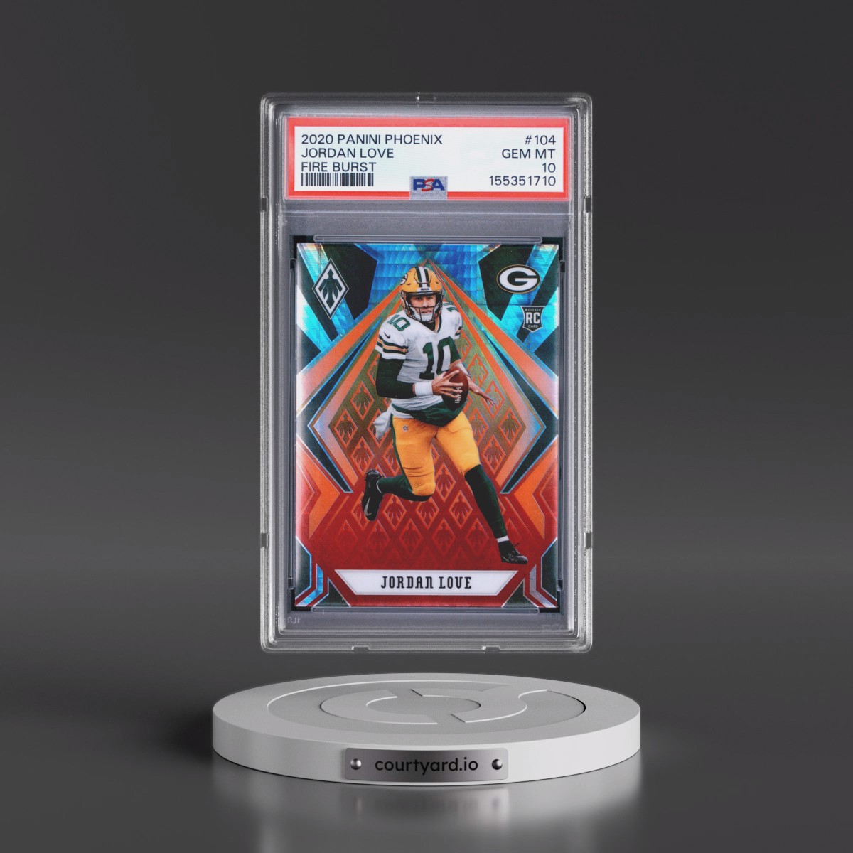 2020 Panini Phoenix #104 Jordan Love - Fire Burst (PSA 10 GEM MINT)