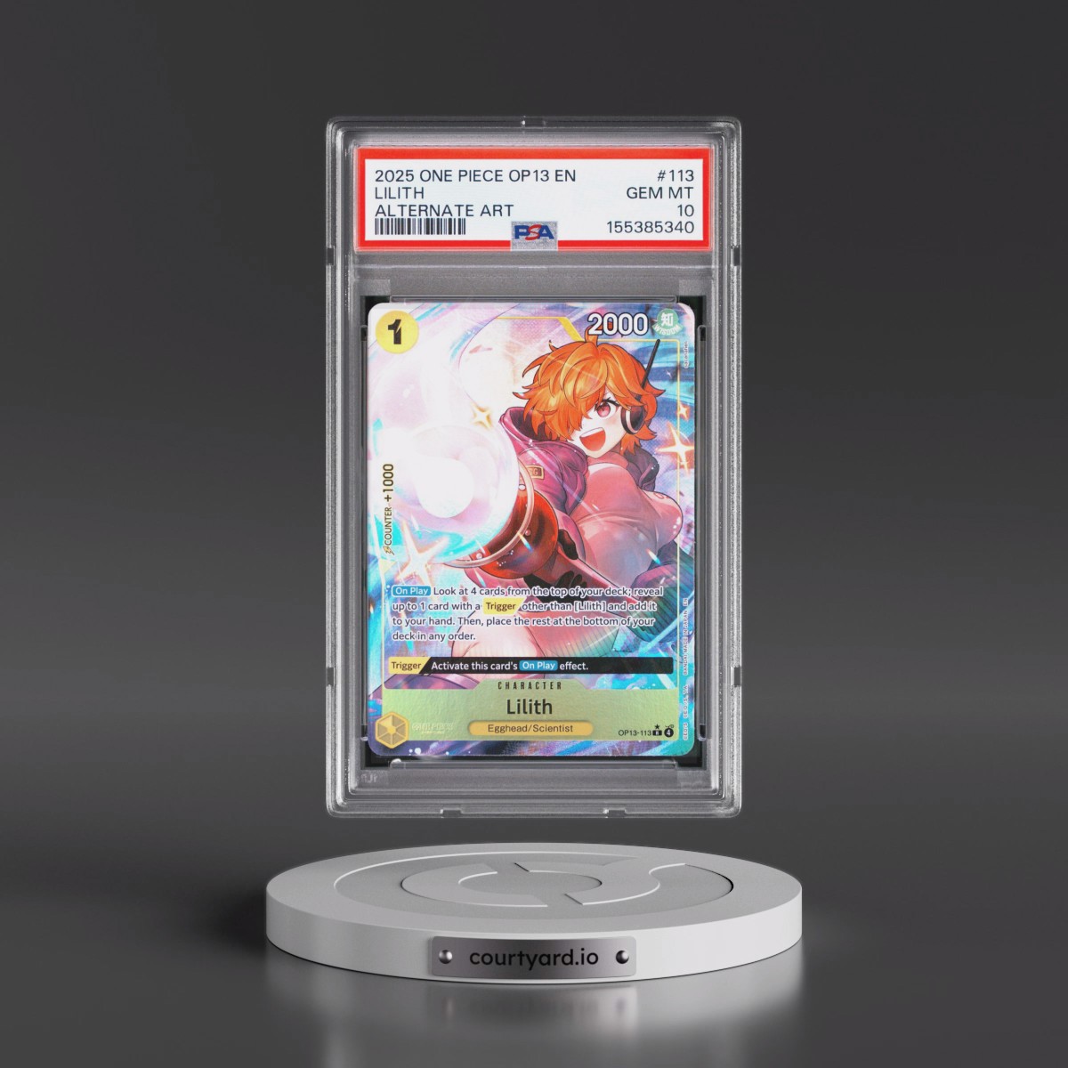 2025 One Piece OP13-Carrying on His Will #113 Lilith - Alternate Art (PSA 10 GEM MINT)