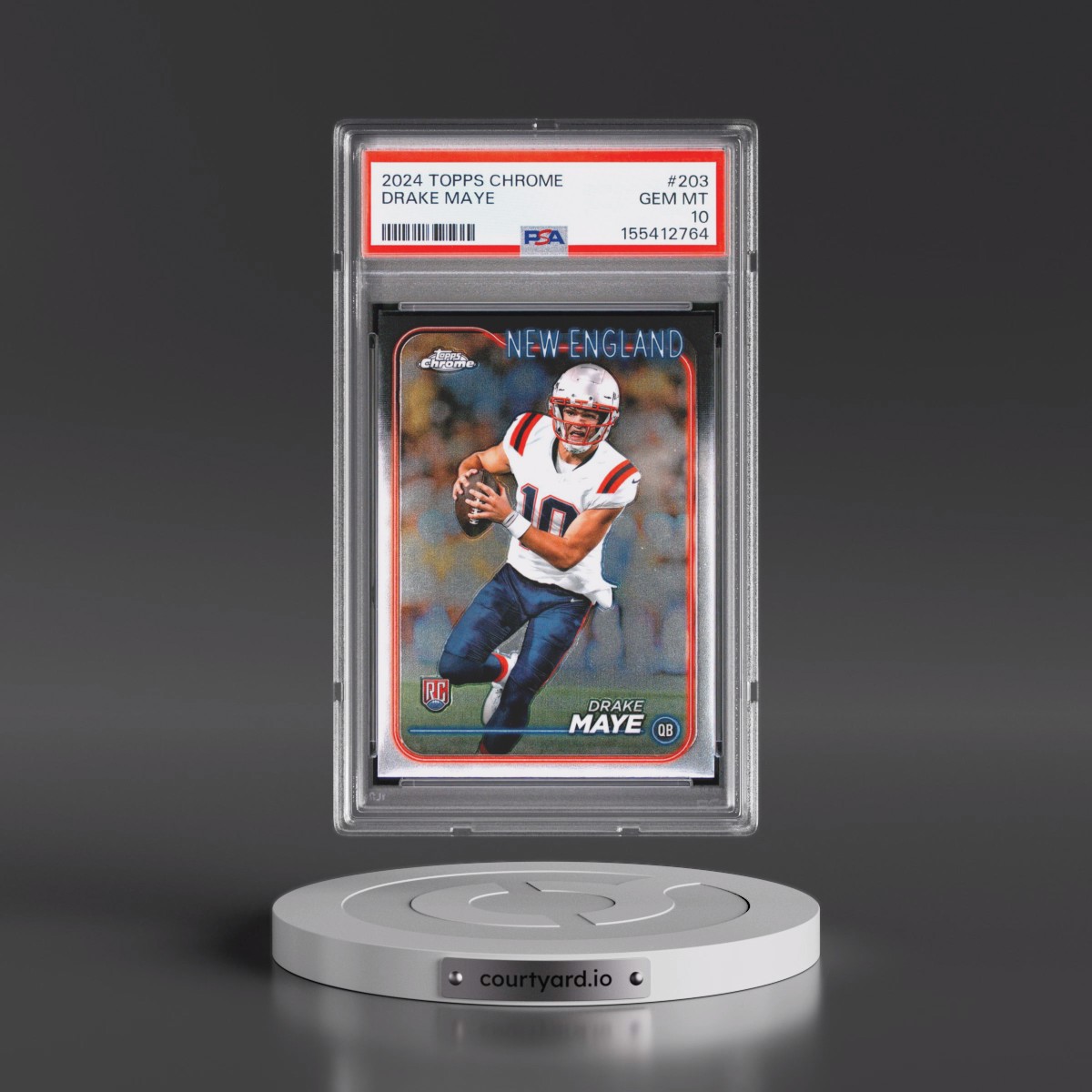 2024 Topps Chrome #203 Drake Maye (PSA 10 GEM MINT)