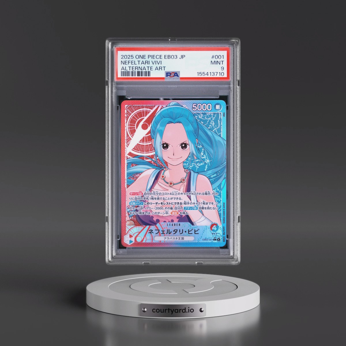 2025 One Piece Japanese EB03-Extra Booster -One Piece Heroines Edition #001 Nefeltari Vivi - Alternate Art (PSA 9 MINT)