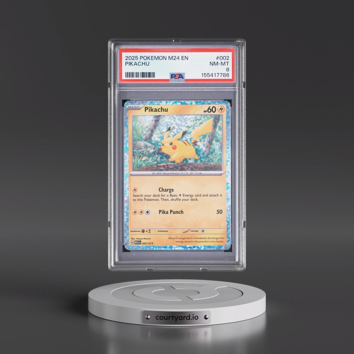 2025 Pokémon M24 EN-Mcdonald's Collection #002 Pikachu (PSA 8 NM-MT)