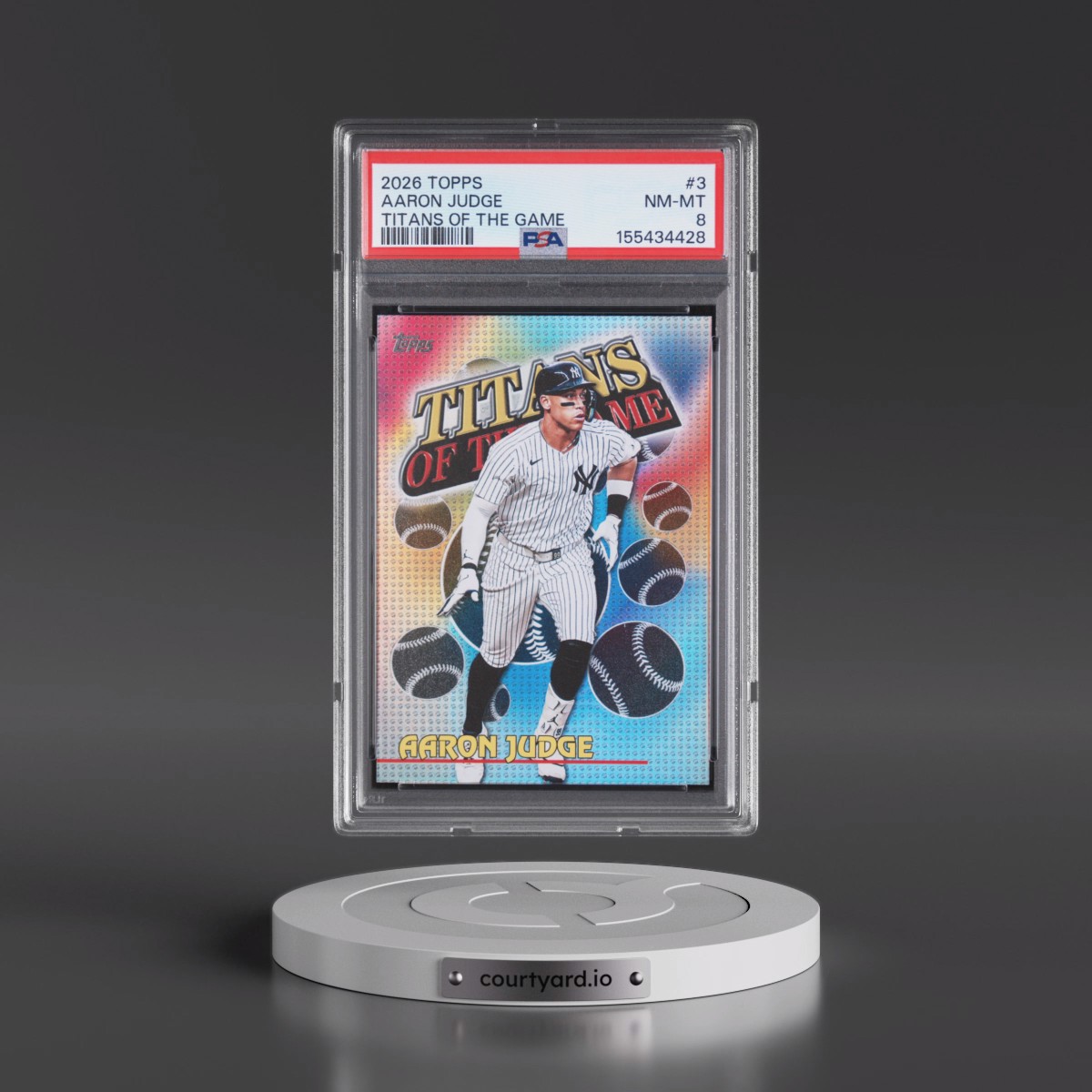2026 Topps Titans of the Game #3 Aaron Judge (PSA 8 NM-MT)