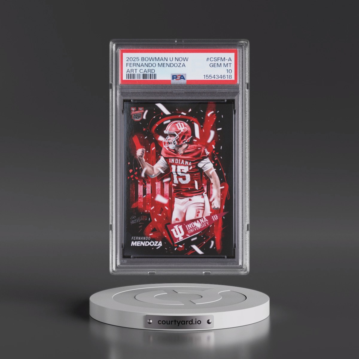 2025 Bowman U Now Art Card #CSFM-A Fernando Mendoza (PSA 10 GEM MINT)