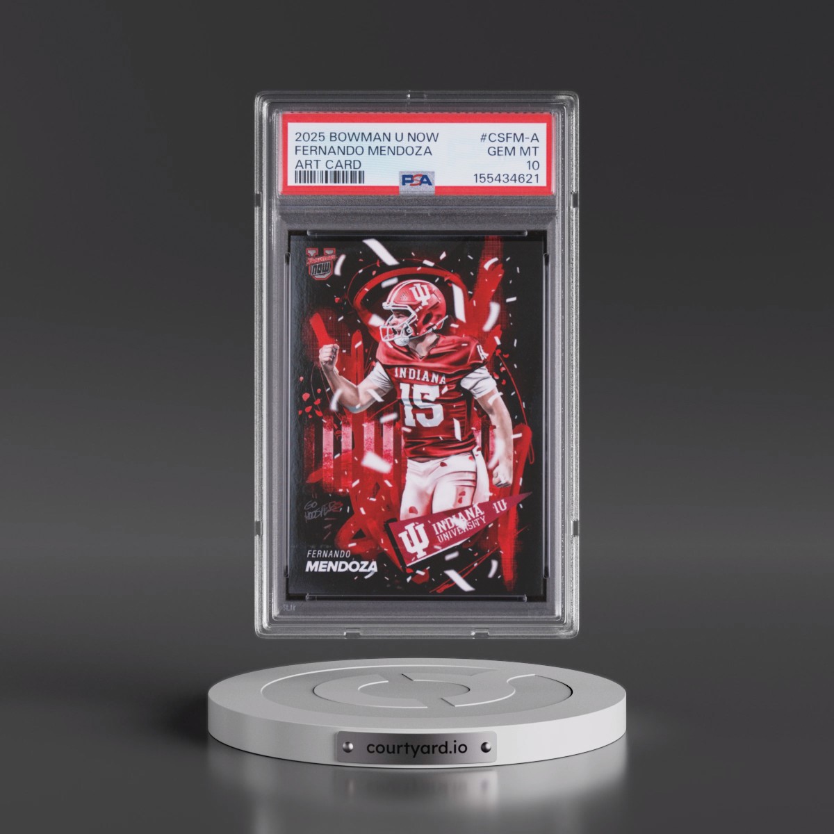 2025 Bowman U Now Art Card #CSFM-A Fernando Mendoza (PSA 10 GEM MINT)