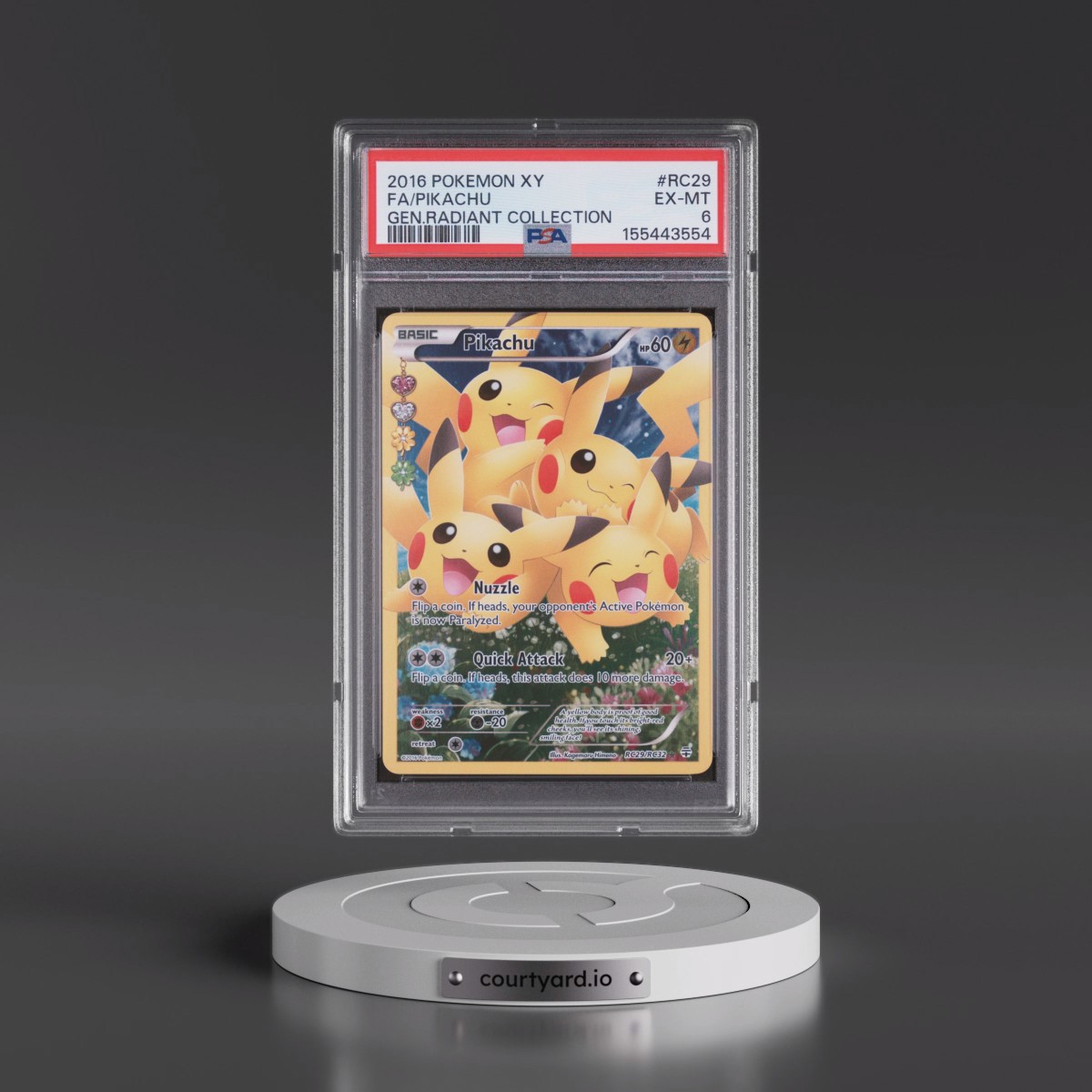 2016 Pokémon XY Generations Radiant Collection #RC29 Pikachu - Full Art (PSA 6 EX-MT)