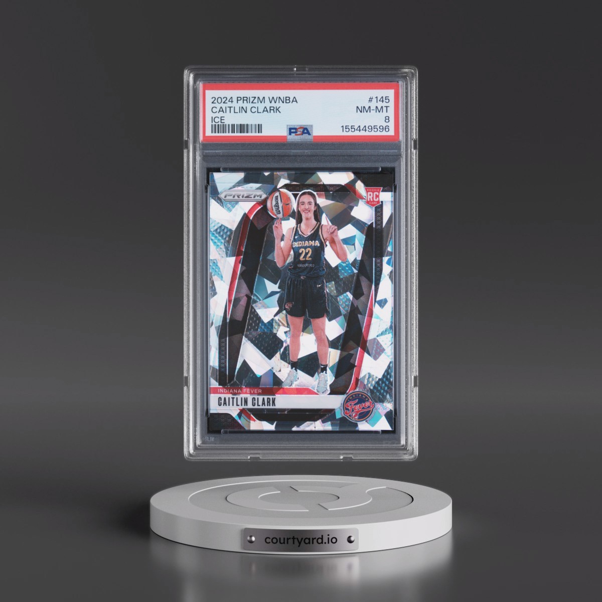 2024 Panini Prizm WNBA #145 Caitlin Clark - Ice (PSA 8 NM-MT)