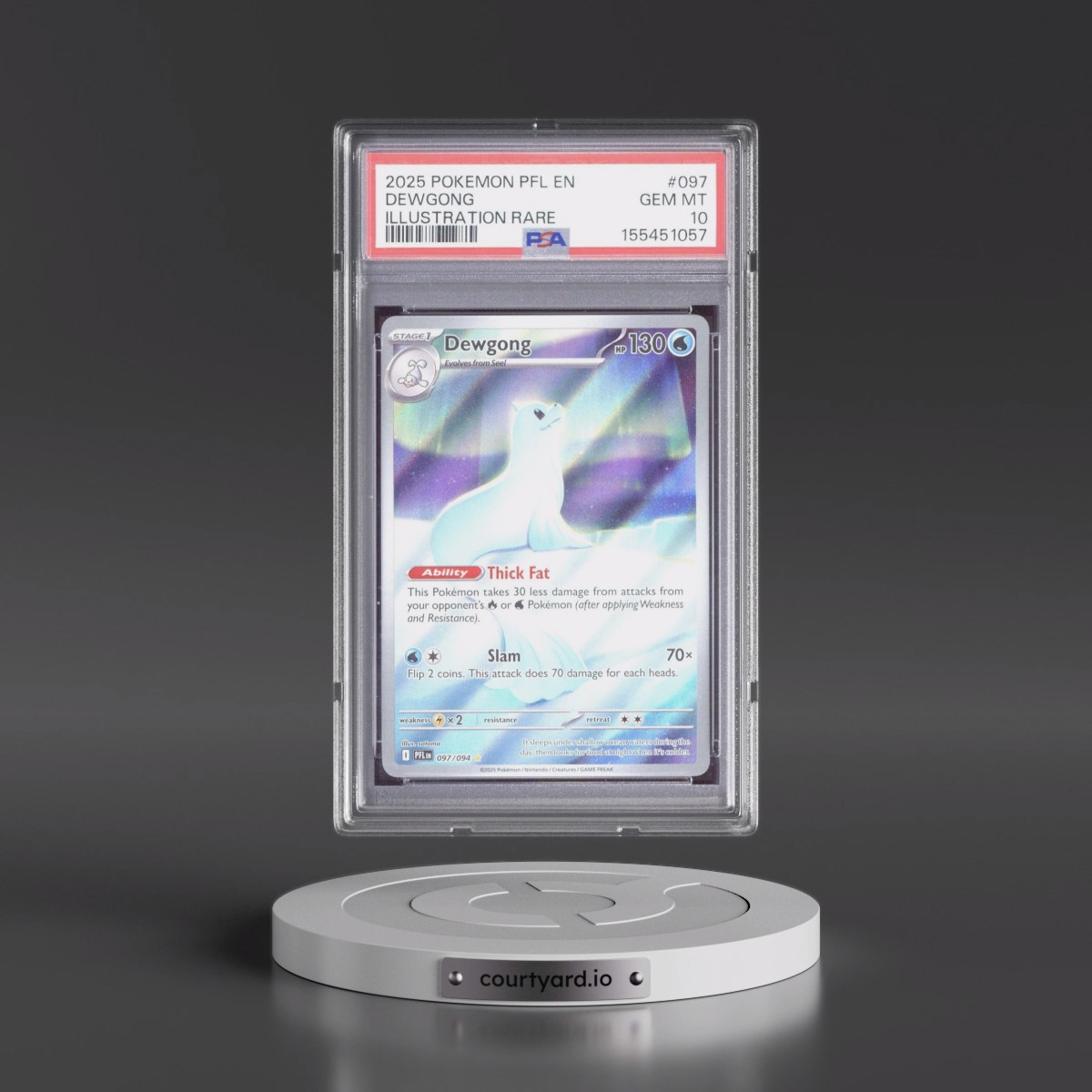 2025 Pokémon Pfl EN-Phantasmal Flames #097 Dewgong - Illustration Rare (PSA 10 GEM MINT)