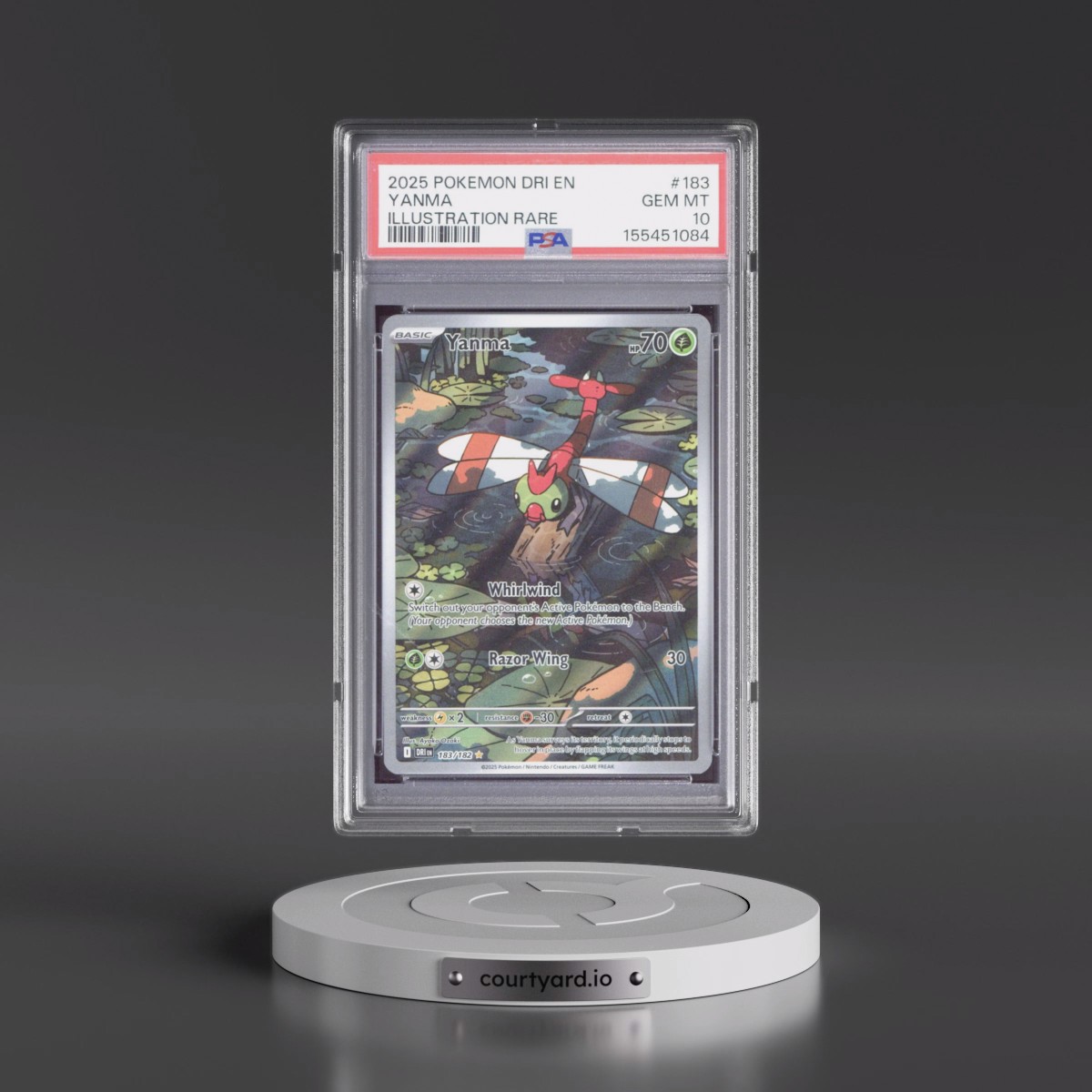2025 Pokémon Dri EN-Destined Rivals #183 Yanma - Illustration Rare (PSA 10 GEM MINT)
