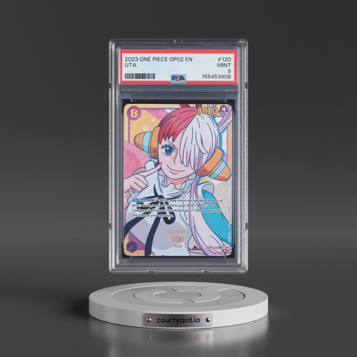 2023 One Piece OP02-Paramount War #120 Uta (PSA 9 MINT)