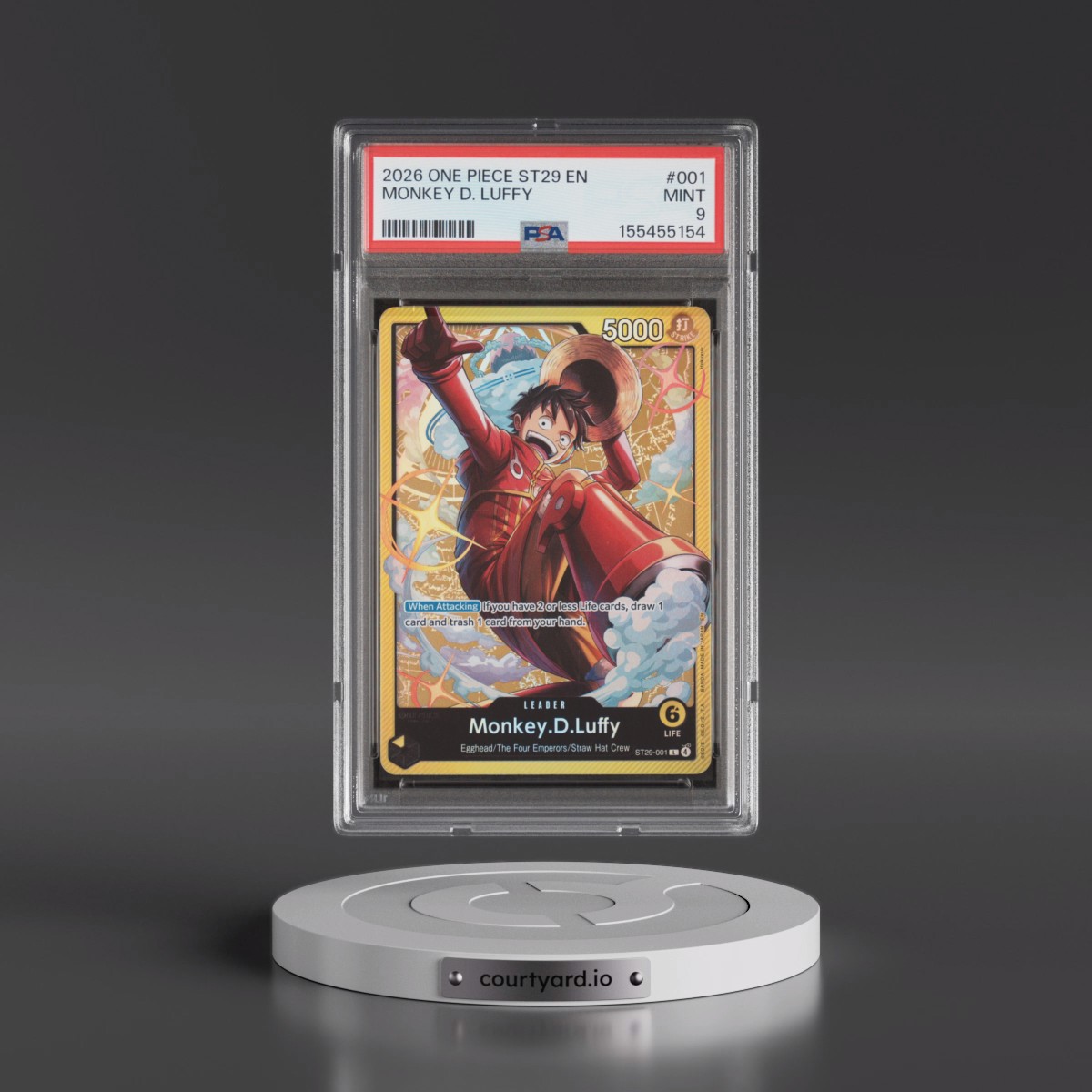 2026 One Piece Starter Deck ST29-Egghead Monkey D. Luffy #001 PSA 9