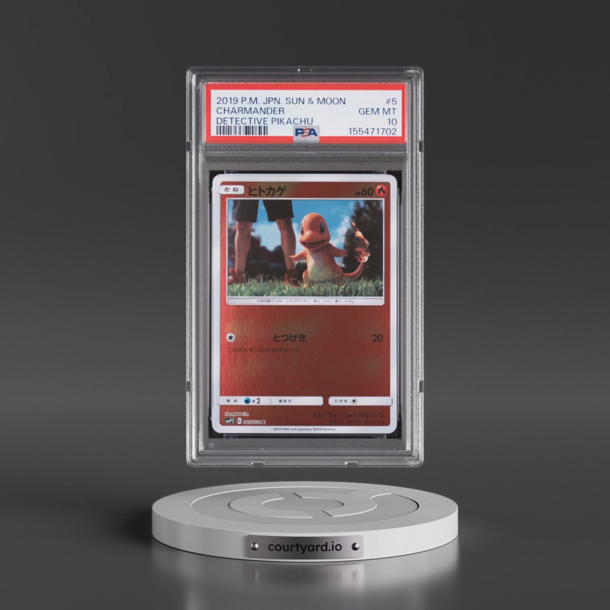 2019 Pokémon Sun & Moon Detective Pikachu #5 Charmander (PSA 10 GEM MINT)