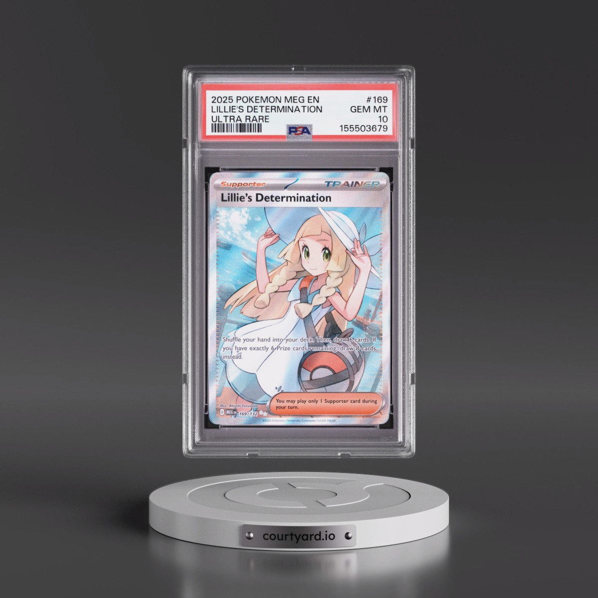 2025 Pokémon Meg EN-Mega Evolution #169 Lillie's Determination - Ultra Rare (PSA 10 GEM MINT)