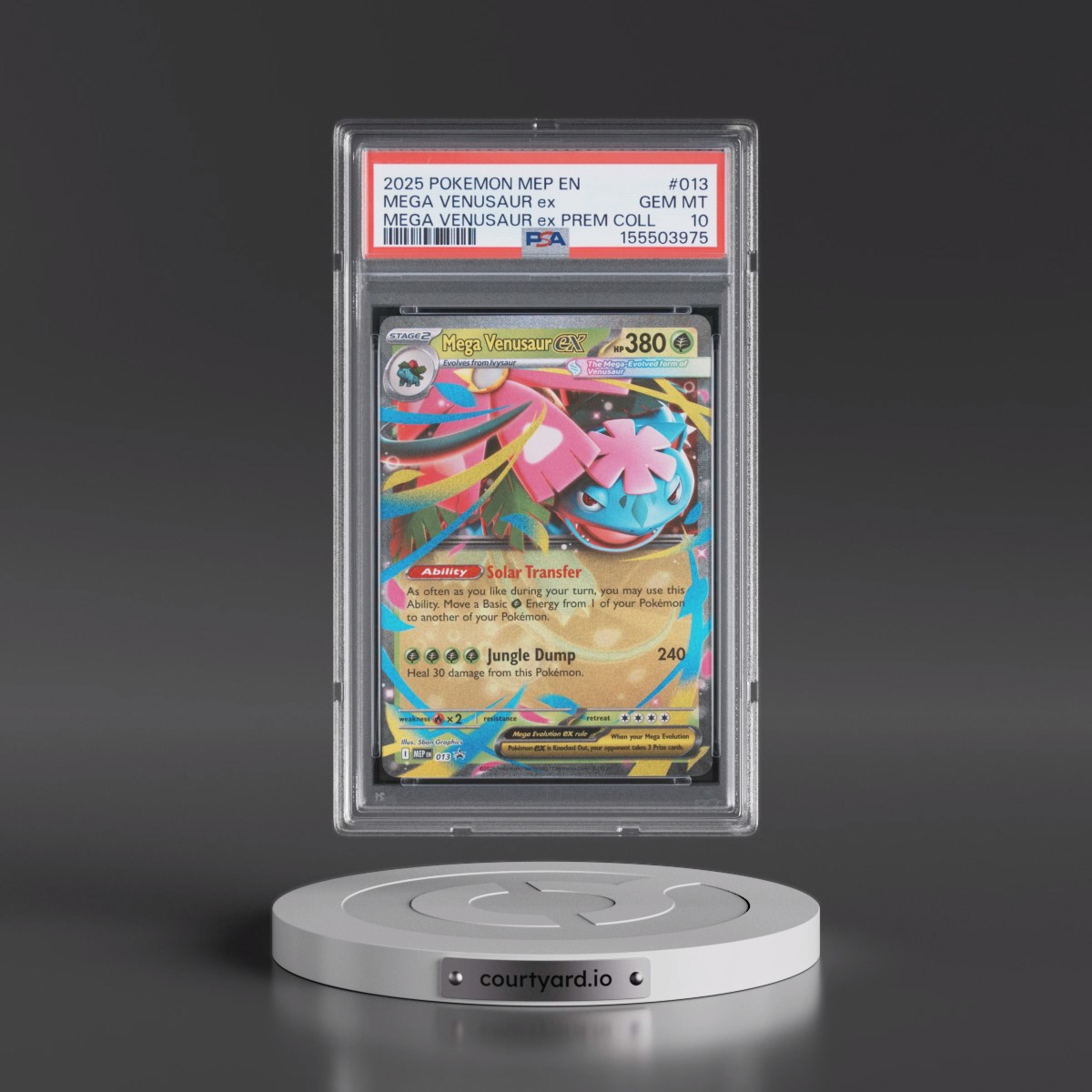 2025 Pokémon Mep EN-Me Black Star Promo #013 Mega Venusaur EX - Holo Mega Venusaur EX Premium Collection (PSA 10 GEM MINT)