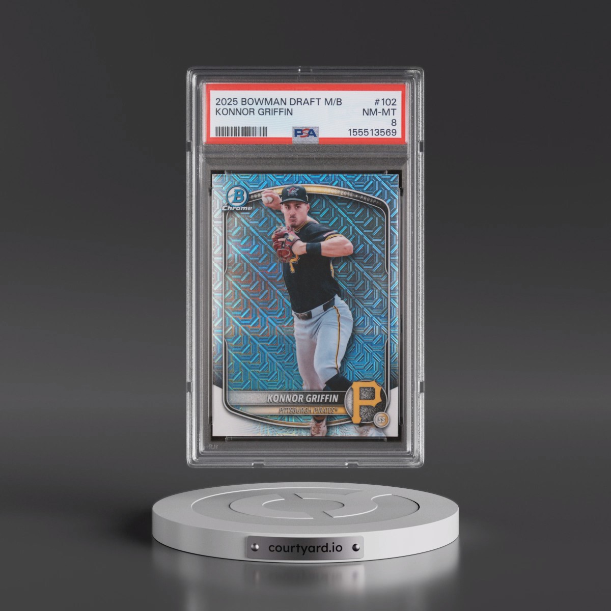 2025 Bowman Draft Mega Box Chrome Prospects #102 Konnor Griffin (PSA 8 NM-MT)
