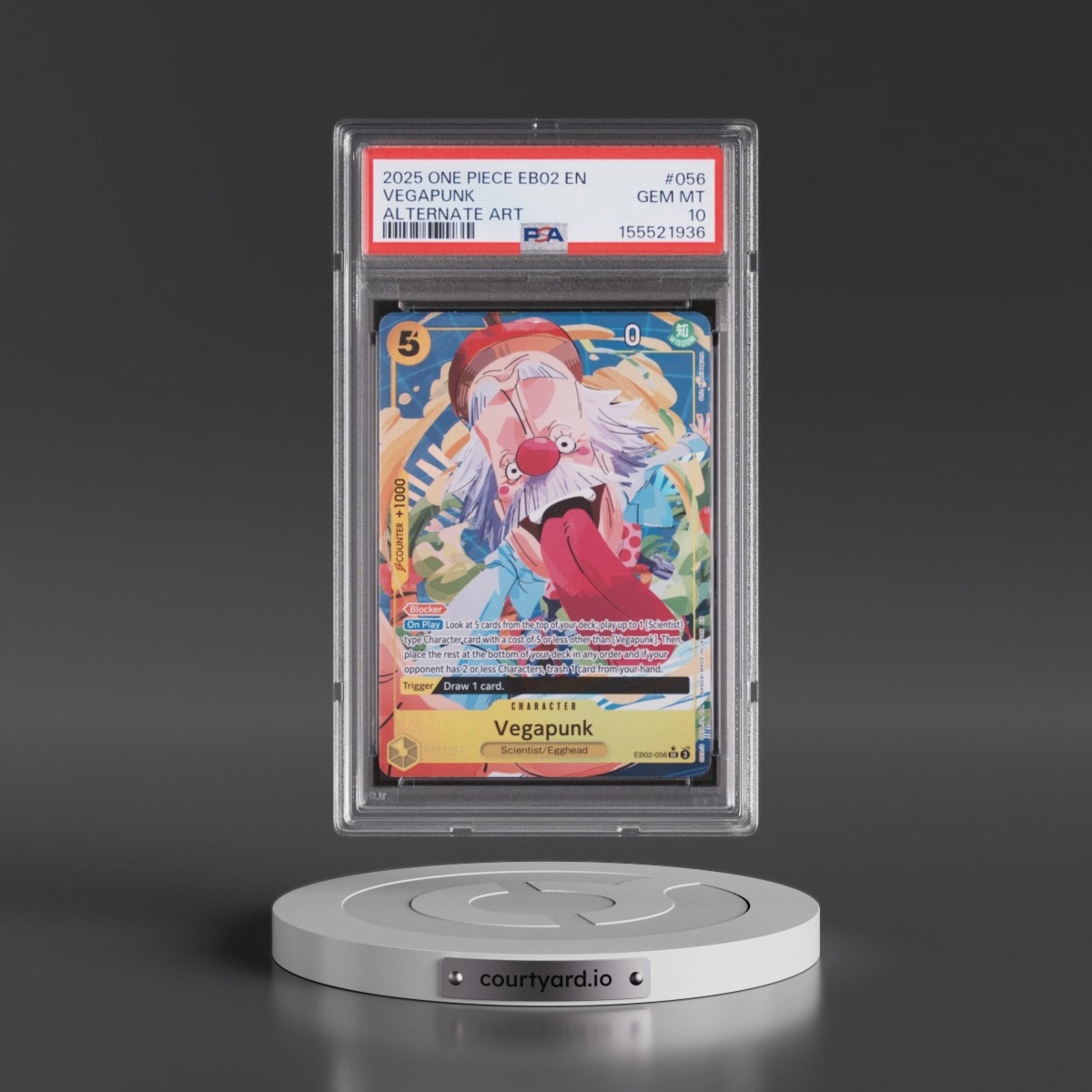 2025 One Piece EB02-Extra Booster -Anime 25th Collection #056 Vegapunk - Alternate Art (PSA 10 GEM MINT)