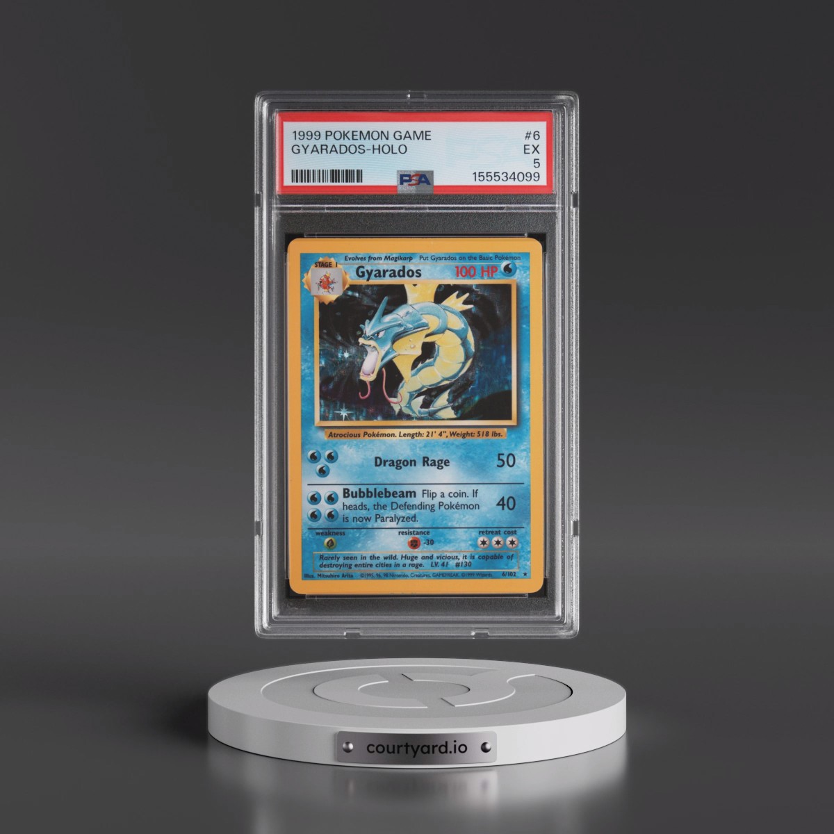 1999 Pokémon Game #6 Gyarados - Holo (PSA 5 EX)