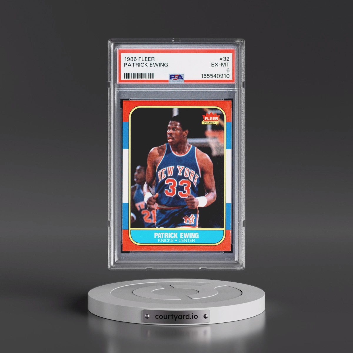 1986 Fleer #32 Patrick Ewing (PSA 6 EX-MT)