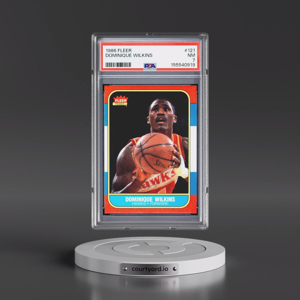 1986 Fleer #121 Dominique Wilkins (PSA 7 NM)