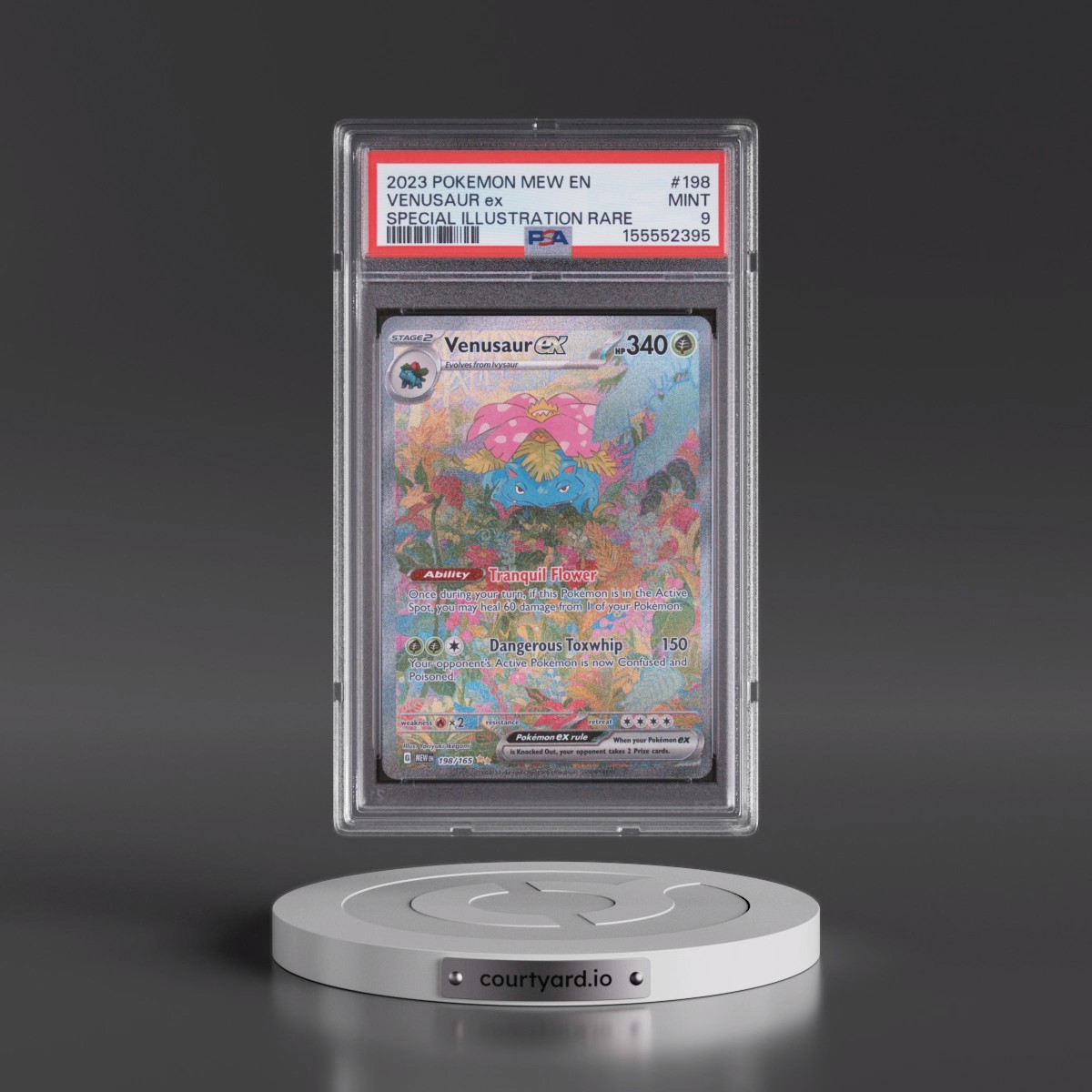 2023 Pokémon Mew EN-151 #198 Venusaur EX - Holo Special Illustration Rare (PSA 9 MINT)