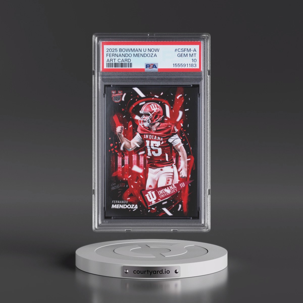 2025 Bowman U Now Art Card #CSFM-A Fernando Mendoza (PSA 10 GEM MINT)