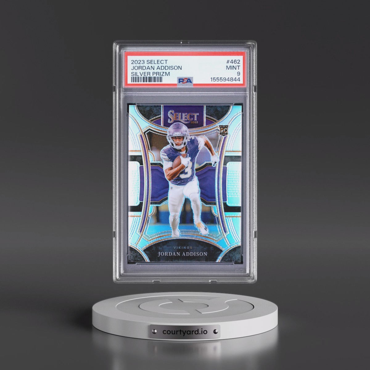 2023 Panini Select #462 Jordan Addison - Silver Prizm (PSA 9 MINT)