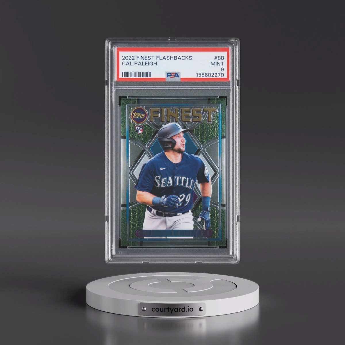 2022 Topps Finest Flashbacks #88 Cal Raleigh (PSA 9 MINT)