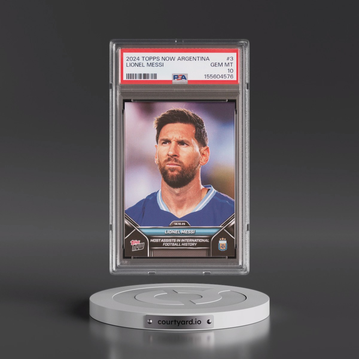 2024 Topps Now Argentina #3 Lionel Messi (PSA 10 GEM MINT)