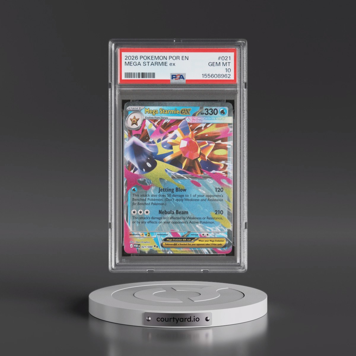 2026 Pokémon Por EN-Perfect Order Mega Starmie EX - Holo #021 PSA 10