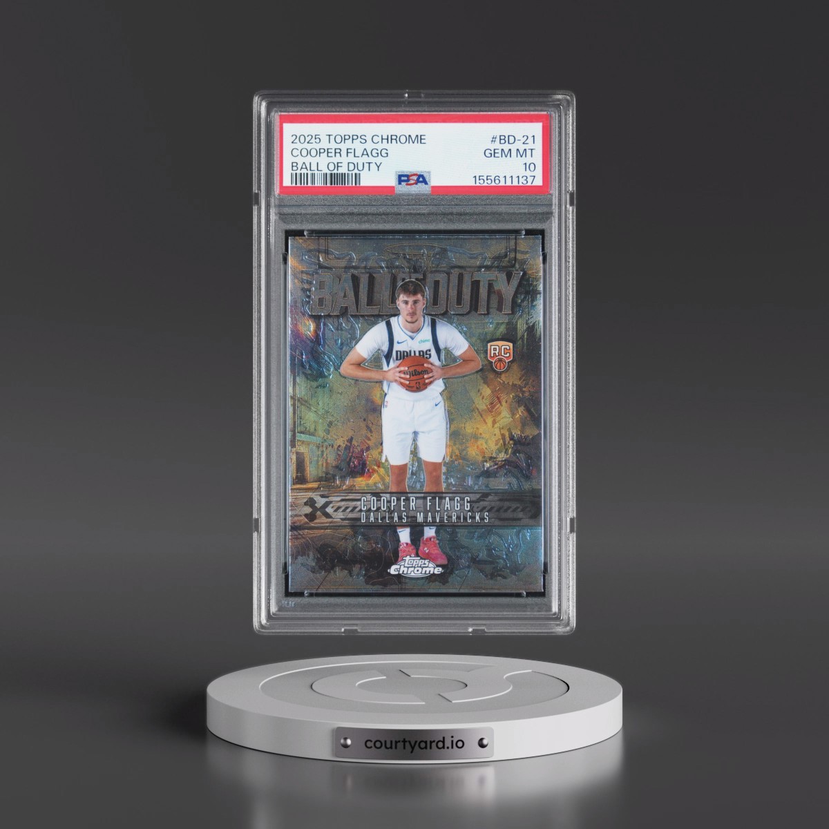 2025 Topps Chrome Ball of Duty #BD-21 Cooper Flagg (PSA 10 GEM MINT)