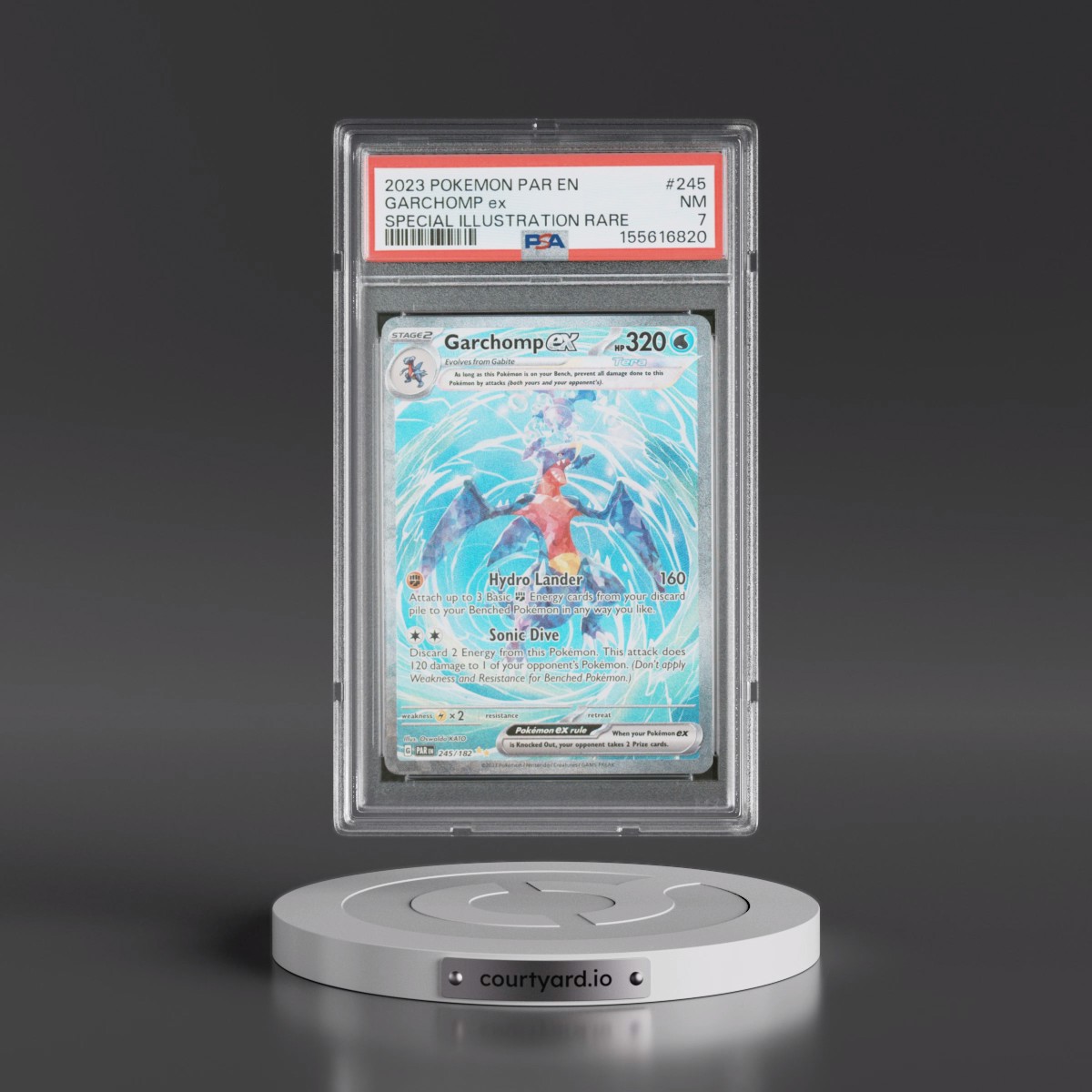 2023 Pokémon Par EN-Paradox Rift #245 Garchomp EX - Holo Special Illustration Rare (PSA 7 NM)