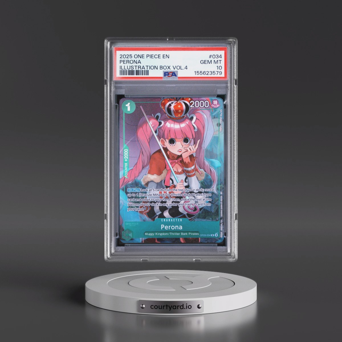 2025 One Piece Promos #034 Perona - Illustration Box Vol.4 (PSA 10 GEM MINT)