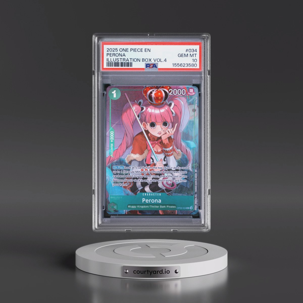 2025 One Piece Promos #034 Perona - Illustration Box Vol.4 (PSA 10 GEM MINT)