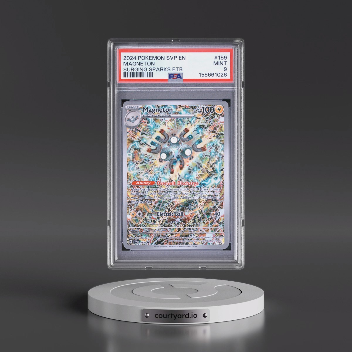 2024 Pokémon Svp EN-SV Black Star Promo #159 Magneton - Surging Sparks Elite Trainer Box (PSA 9 MINT)