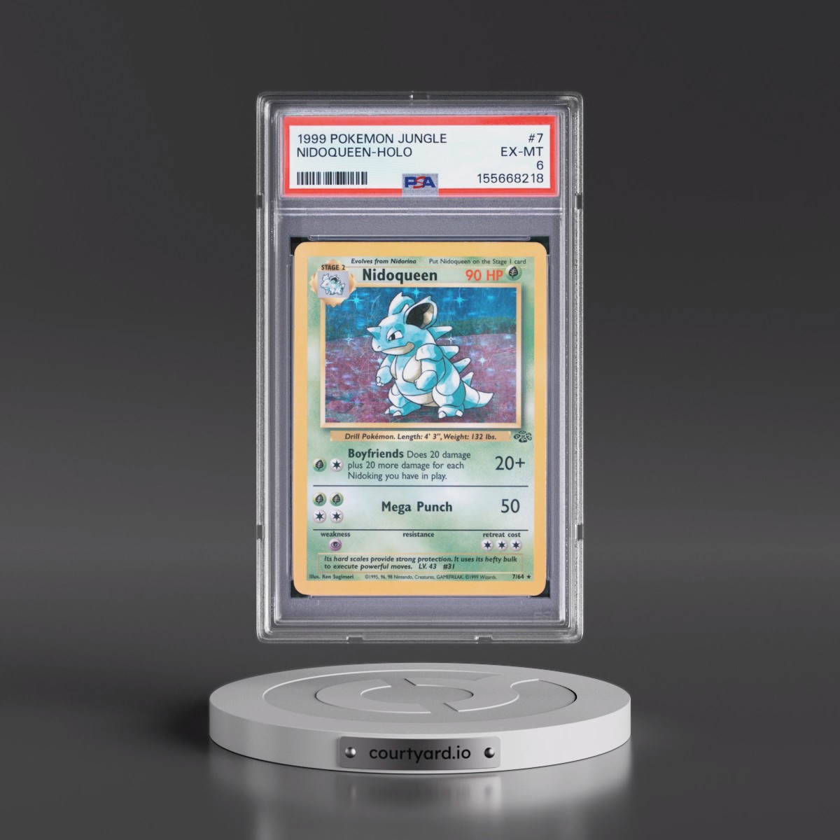 1999 Pokémon Jungle #7 Nidoqueen - Holo (PSA 6 EX-MT)