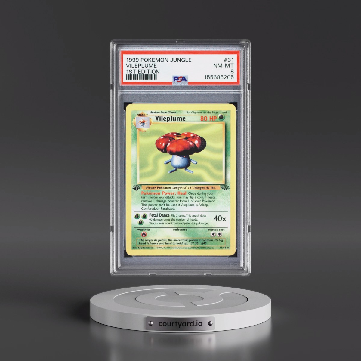 1999 Pokémon Jungle #31 Vileplume - 1st Edition (PSA 8 NM-MT)