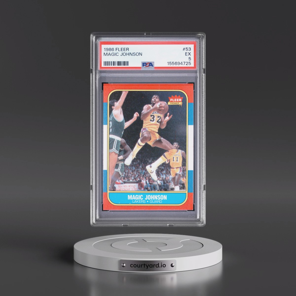 1986 Fleer #53 Magic Johnson (PSA 5 EX)