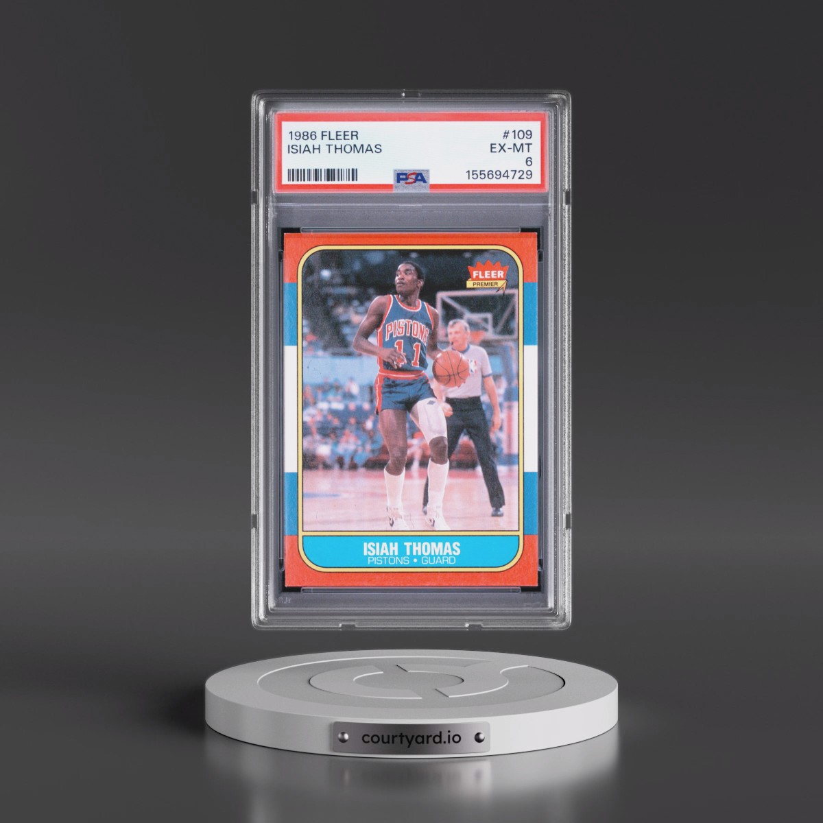 1986 Fleer #109 Isiah Thomas (PSA 6 EX-MT)
