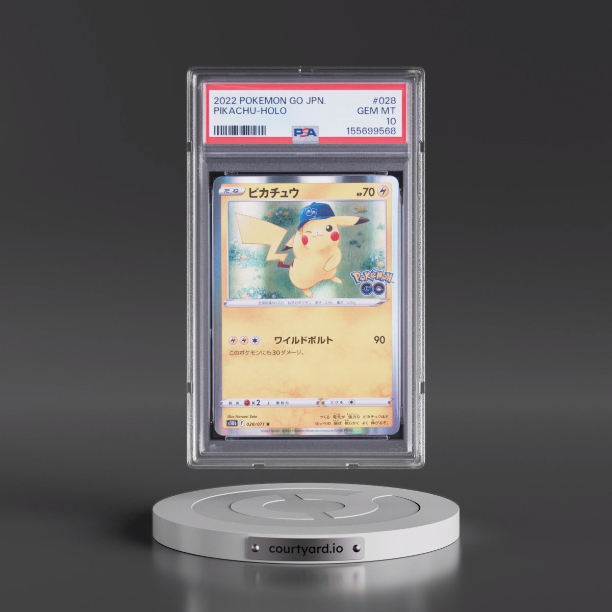 2022 Pokémon Go Pikachu - Holo #028 PSA 10