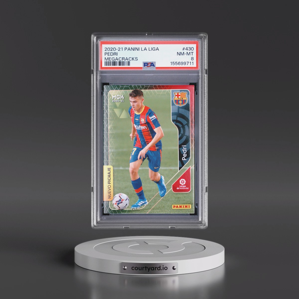2020 Panini La Liga Megacracks #430 Pedri (PSA 8 NM-MT)