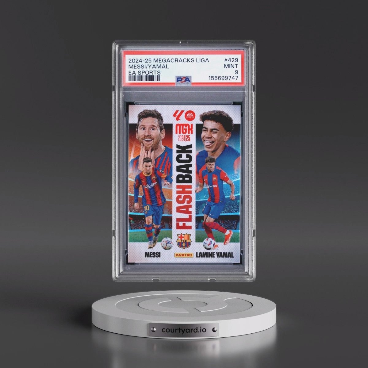 2024 Panini Megacracks Mgk Laliga EA Sports #429 Lamine Yamal/Lionel Messi (PSA 9 MINT)