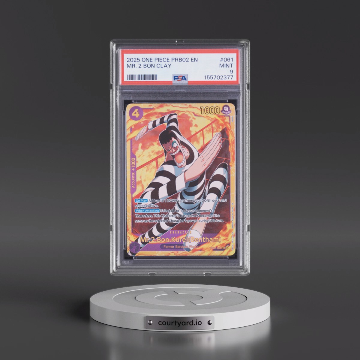 2025 One Piece PRB02-Premium Booster -One Piece Card the Best- Vol.2 Mr. 2 Bon Clay #061 PSA 9